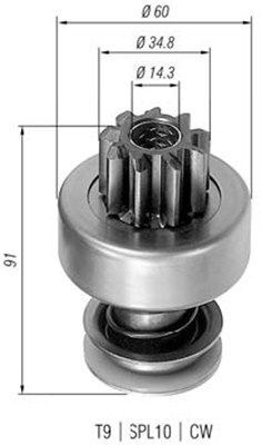 MAGNETI MARELLI krumpliaratis, starteris 940113020075